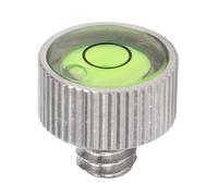 Pequeño Nivel Burbuja para Montaje Rosca 1/4 Pulgada, Nivel Espíritu Burbujas Cámara Acero Inoxidable Premium con Tornillo Botones para la Plataforma Jaula