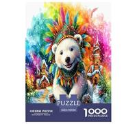 Pequeño Oso con alas largas Puzzle De 1000 Piezas, Moderno DIY,Entretenimiento Creativo para Adultos Y Niños A Partir De 12 Años Rompecabezas En Familia - Pieza De Arte 70x50cm/1000pcs