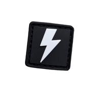 Pequeño parche de PVC Lightning Bolt - Parche táctico EDC Moral para mochilas, equipo y chalecos - Parte trasera de gancho