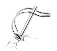 Pequeño pasador de enganche de seguridad, pasador de bloqueo de remolque robusto de acero inoxidable, pasador de seguridad de embrague, pasador de enganche de remolque, conector plegable para tractor