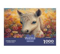 Pequeño Poni, Campo de Flores coloridasRompecabezas De 1000 Piezas para Adultos, Juegos De Desafío para Niños, Regalos70x50cm/1000pcs