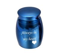 Pequeño protector de aluminio para perros de colores únicos, mini personal compartido para mascotas o humanos en tu corazón azul para perros (azul, talla única)
