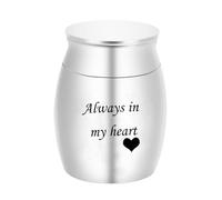 Pequeño protector de aluminio para perros de colores únicos, mini personal compartido para mascotas o humanos en tu corazón azul para perros (plateado, talla única)