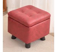 Pequeño puf rectangular de almacenamiento, taburete de maquillaje suave, reposapiés para tocador, silla acolchada decorativa, 30 x 30 x 30 cm, muebles decorativos elegantes, nize & Relax