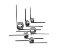 Pequeño recurso de torsión en acero inoxidable, resortes 1,6 mm diámetro alambre 90/180 grados, varios tamaños, 5 unidades(1.6x20x50mm180 Degree)