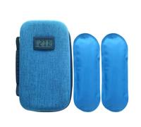 Pequeño refrigerador organizador de medicamentos isotermal pantalla | Bolsa térmica portátil con paquetes de hielo para acampar senderismo playa picnic al aire libre viaje