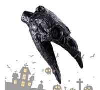 , Pequeño silbato de muerte, silbato de muerte azteca, adorno de silbato de muerte en de cuervo, auténtico silbato de muerte azteca con un sonido extraño para el de la colección