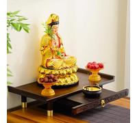Pequeño soporte de oración para meditación, santuario budista, mesa compacta de puja para la práctica espiritual en casa y oficina