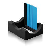 Pequeño Soporte para Vasos de Silicona Cup Cradle con Ranura Integrada y Espátula de Fieltro Raspador de Vinilo Raspador Fieltro para Vasos para Hacer Manualidades (Negro)