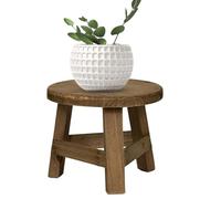 Pequeño Taburete De Madera: Mesa De Planta Resistente Y Compacta | Pantalla De Taburetes Rústicos De Woodeen Y Con Acabado Suave | Plaant Stand | Scoole De Madera Multifuncional Para Uso De La Sala De