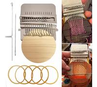 Pequeño telar de tejido, herramienta de tejido tipo telar de madera Speedweve, práctica máquina de oscurecimiento de bricolaje para reparar jeans y ropa rápida y fácilmente, hace hermosas costuras