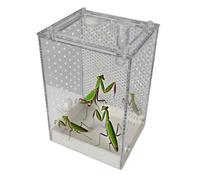 Pequeño terrario para reptiles | Contenedor de cría para mascotas con claro, hábitat de cría extraíble para mantis religiosa escorpión, hormiga, cucaracha, casa, lecciones