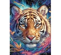 Pequeño Tigre en Brillo mágico Puzzle 500 Piezas Familiar Pasatiempo Animales Salvajes y domésticos Rompecabezas 3D para Familia Juguete Educativo Construir Maquetas Aliviar Estrés 500 PCS