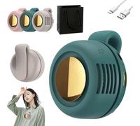 Pequeño ventilador de cuello con clip Whirlwind, mini ventilador silencioso portátil de 3 velocidades, mini ventilador portátil recargable con clip, ventilador de cintura y cuello, para exteriores