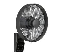 Ventilador de pared pequeño con mando a distancia Airos Eco Design negro temp...