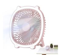 Pequeño ventilador de pared - Escritorio personal recargable por USB, eficiente, iluminación de base giratoria, área, escuela, viaje, coche, área de trabajo, escuela, viajes, coche y hogar interior