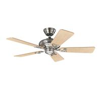 Pequeño Ventilador De Techo Sin Luz Hunter Seville II 112 CM Níquel Cepillado