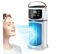 Pequeño Ventilador Portátil de Aire Acondicionado | Pequeños Ventiladores De Aire Acondicionado - Unidad de Enfriamiento Evaporativo Silenciosa Para Oficina Habitación Coche Tienda de Campaña Interior