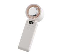 Pequeño ventilador portátil - portátil mini ventilador compacto, radiador de aire con pantalla LED Funcionamiento silencioso | 100 niveles de velocidad 180 ° batería giratoria de 3600 mAh para playa y