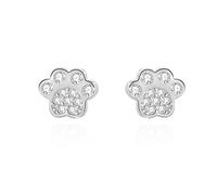 Pequeños aretes de pata para mujer, de plata de ley 925, circonita cúbica, mini tuerca, tragus, pata, gato, cachorro, perro, aretes hipoalergénicos, regalo de joyería para amantes de las mascotas