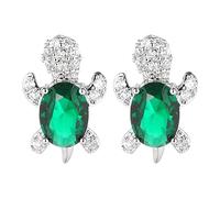 Pequeños aretes de tuerca para mujer, bonitos aretes de tortuga de dibujos animados para adolescentes y niñas, minimalistas, aretes de moda para mujer, talla única, Metal