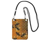 Pequeños bolsos cruzados para mujer, bolso impermeable para teléfono celular, bolsa de teléfono con abejas en colmena, monederos, riñonera