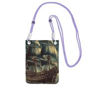 Pequeños bolsos cruzados para mujer, bolso impermeable para teléfono celular, bolsa náutica, vintage, vela, pirata, barco, cartera, riñonera