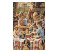 Pequeños Chefs Puzzle 1000 Piezas Desafío Impossible artesanía Rompecabezas para Adultos Aliviar Estrés Decoración Hogar 3D Maquetas Construir 1000 PCS