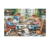 Pequeños Chefs Puzzle 1000 Piezas Desafío Impossible Extremo artesanía Rompecabezas para Adultos Aliviar Estrés Decoración Hogar 3D Maquetas Construir 1000 PCS