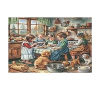 Pequeños Chefs Puzzle 1000 Piezas Juguete Educativo Intelectual artesanía Rompecabezas Impossible para Adultos Aliviar Estrés Decoración Hogar DIY Creativo 1000 PCS