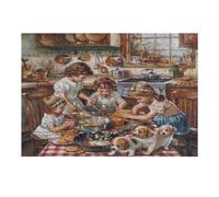 Pequeños Chefs Puzzle 300 Piezas 3D Creativo Detallado Rompecabezas para Hombres Y Mujeres Decoración Hogar Moderno Construir Maquetas 300 PCS