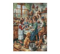 Pequeños Chefs Puzzle 300 Piezas Educativo Familiar Interactivo artesanía Rompecabezas 3D para Toda La Familia Aliviar Estrés Decoración Hogar Portátil 300 PCS