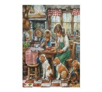 Pequeños Chefs Puzzle 300 Piezas Obra De Arte Premium artesanía Rompecabezas Familiar para Adultos Aliviar Estrés Decoración Hogar Moderno 300 PCS