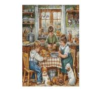 Pequeños Chefs Puzzles 300 Piezas Portátil 3D Compacto artesanía Rompecabezas Familiar para Toda La Familia Maquetas Educativas Construir Aliviar Estrés 300 PCS