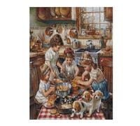 Pequeños Chefs Puzzles 500 Piezas Estera Portátil Familiar Rompecabezas para Adultos Aliviar Estrés 3D Maquetas Construir DIY Moderno 500 PCS