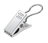 Pequeños clips de cortina de metal con agarre fuerte para colgar luces, ropa y parasoles clips para uso en interiores y exteriores, 50 piezas (50)