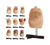 Pequeños Clips, Hairpins, 10 x Versátil Adorable Capybara Animal Design Women Spring Clip Accessories for Daily Use, Hats, Cars, 1,3 x 1,69 x 2,17 pulgadas
