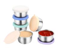 Pequeños Envases para Salsas y Condimentos - Acero Inoxidable 38g Para Aliños - Cubetas Reutilizables Para Llevar Barbacoa Picnic Oficina Escuela