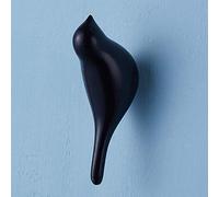 Pequeños ganchos adhesivos para colgar gancho 3D, gancho de grano para el hogar, decoración de abrigos de madera, pájaros, resina, herramientas de pared y mejoras para el hogar (negro, talla única)