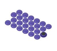 Pequeños Imanes de Oficina de Planificación Morada para Refrigerador, Pizarra, Tablero de Anuncios, Archivador - Paquete de 24