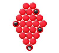 Pequeños Imanes de Oficina de Planificación Roja para Refrigerador, Pizarra, Tablero de Anuncios, Archivador - Paquete de 24