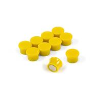 Pequeños Imanes de Tablero de Memo Amarillo de Alta Potencia para Refrigerador, Pizarra, Tablero de Anuncios, Archivador - Paquete de 10