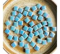 Pequeños mosaicos de vidrio, Ceramic Mosaic Tiles Square For Craft DIY Hobbies Art Multicolor 100g(Color-04)