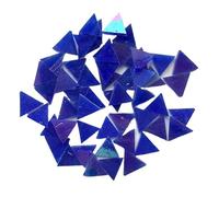 Pequeños mosaicos de vidrio, Mosaic Tiles Triangle Translucent Mica Glass Multicolor 50g For DIY Craft(Blue)
