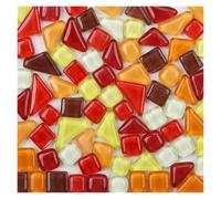 Pequeños mosaicos de vidrio, Multicolor Mosaic Tiles Glass Crystal Shapes For DIY Art Crafts Home Decoration 200g(Color-02)
