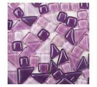 Pequeños mosaicos de vidrio, Multicolor Mosaic Tiles Glass Crystal Shapes For DIY Art Crafts Home Decoration 200g(Color-14)