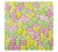 Pequeños mosaicos de vidrio, Multicolor Mosaic Tiles Glass Crystal Shapes For DIY Art Crafts Home Decoration 200g(Color-12)