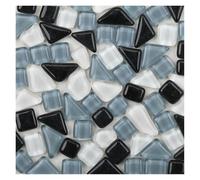 Pequeños mosaicos de vidrio, Multicolor Mosaic Tiles Glass Crystal Shapes For DIY Art Crafts Home Decoration 200g(Color-11)