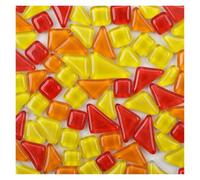 Pequeños mosaicos de vidrio, Multicolor Mosaic Tiles Glass Crystal Shapes For DIY Art Crafts Home Decoration 200g(Color-05)