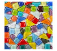 Pequeños mosaicos de vidrio, Multicolor Mosaic Tiles Glass Crystal Shapes For DIY Art Crafts Home Decoration 200g(Color-13)